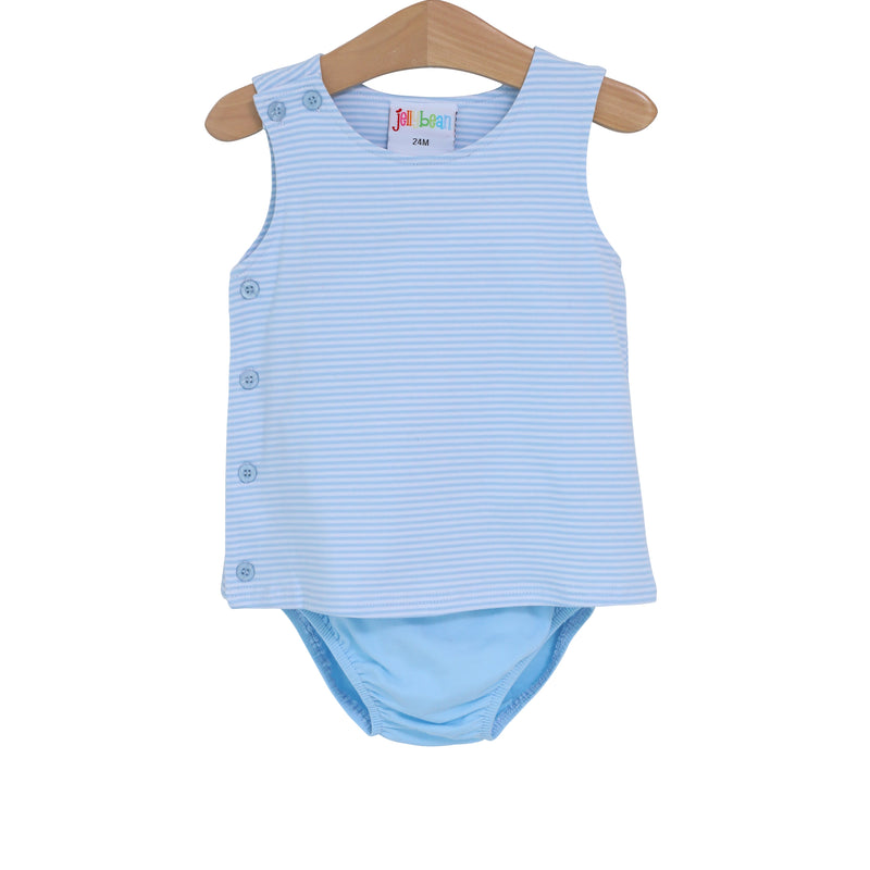 Charlie Diaper Set- Light Blue Stripe