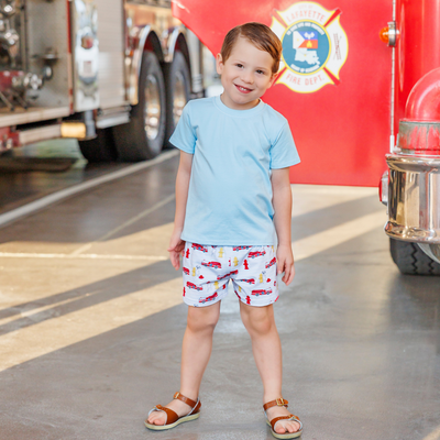 Firetruck Print Short Set