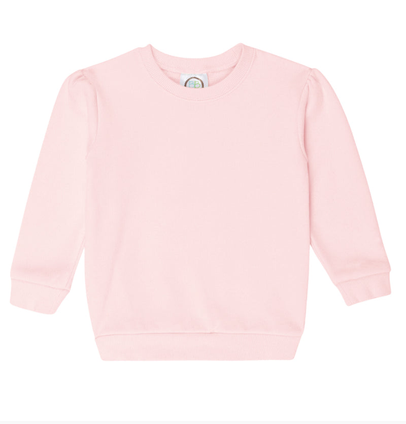 Girls Puff Shoulder Sweatshirt