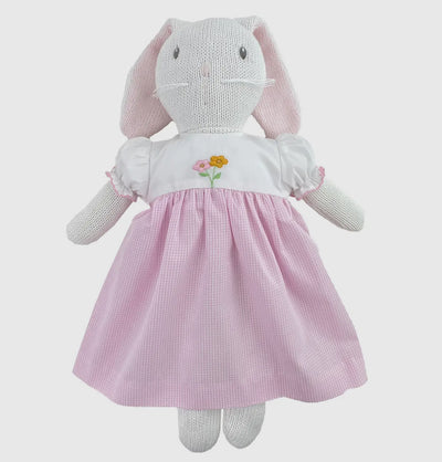 Knit Bunny Doll with Monogrammed Outfit