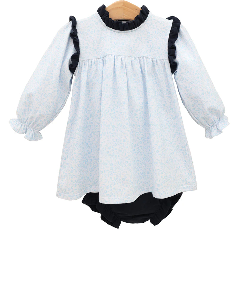 Blue Blooms Hallie Diaper Set- 3 Months
