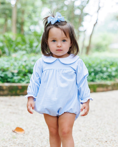 Lottie Bubble - Light Blue Stripe- 9 Months