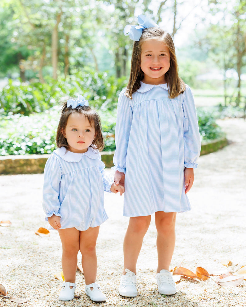 Lottie Bubble - Light Blue Stripe- 9 Months
