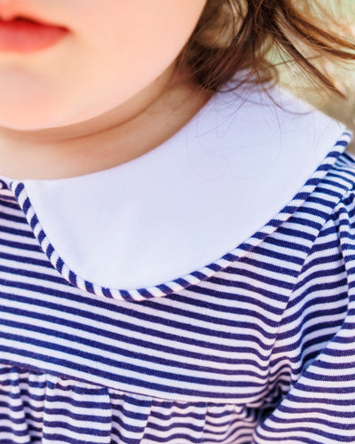 Lottie Bubble - Navy Stripe- 3 Months