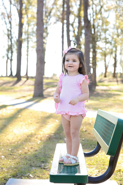 Lou Lou Diaper Set- Light Pink Stripe