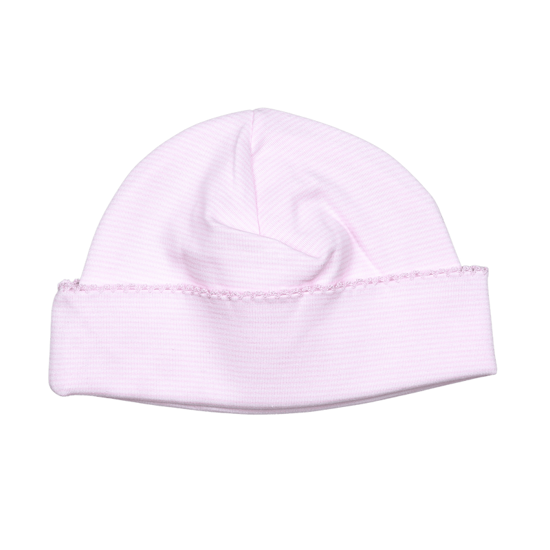 Pink Stripes Pima Hat Pink Trim