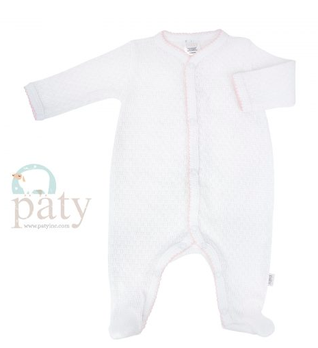 Paty White Knit Footie- 2 Color Options