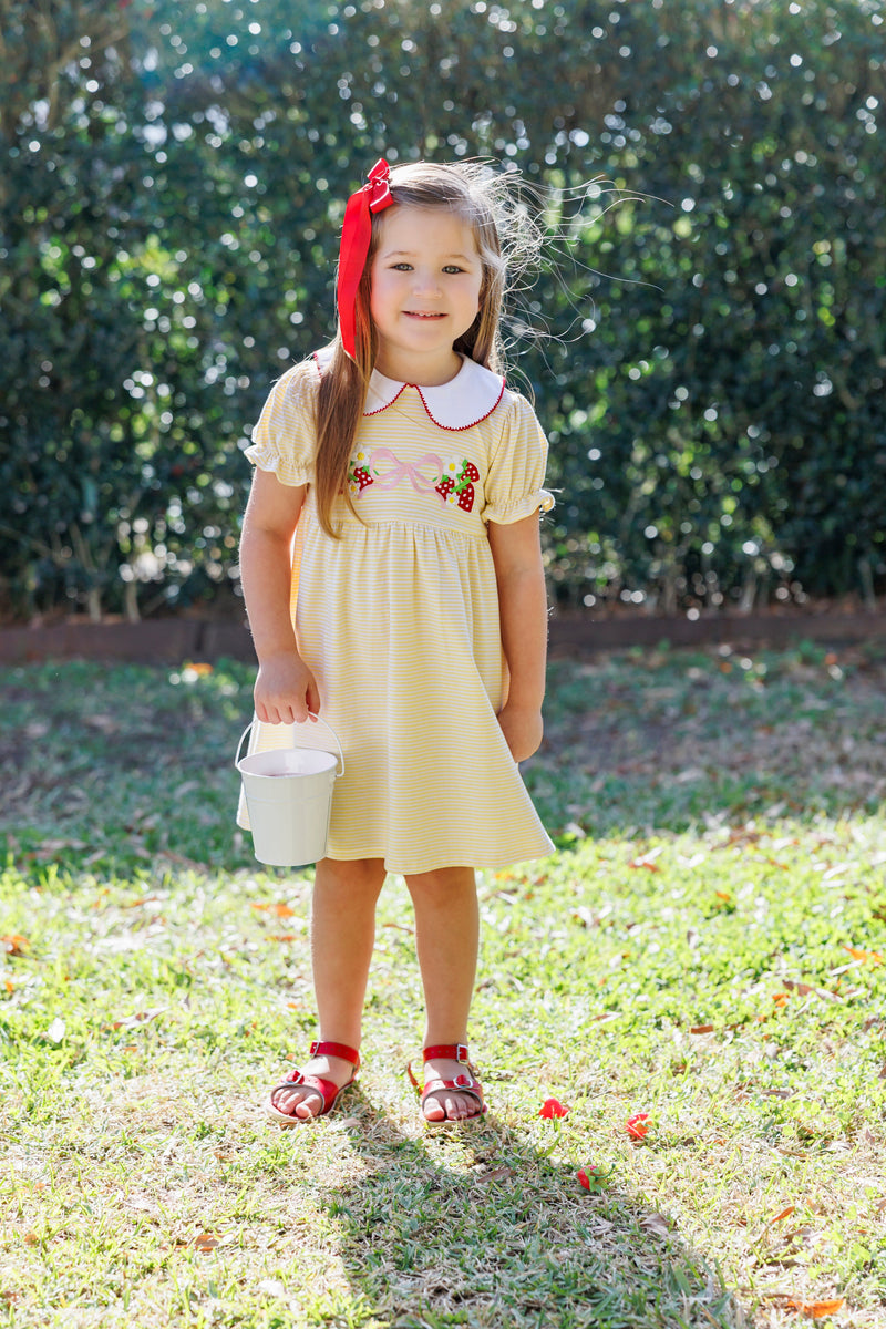 Strawberry And Bow Charlotte Dress