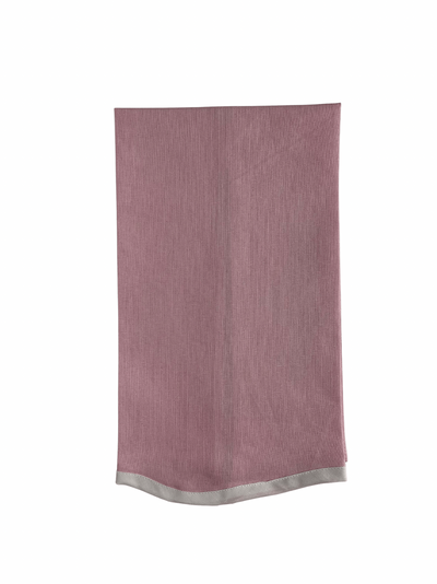 Linen Blend White Trim Guest Towel